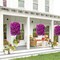 Artificial Bougainvillea Faux Flowers Plants Baskets for Outdoor,3 PCS Fake Silk Long Hanging Vines